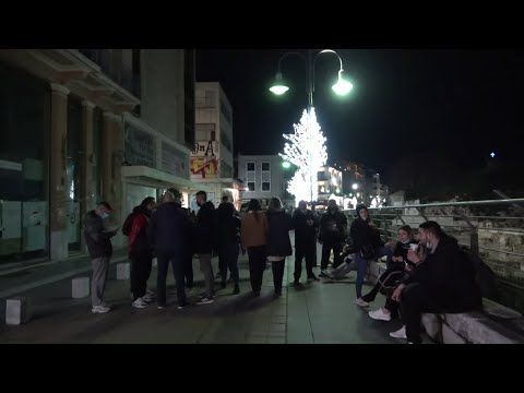 Larissa city by night - Greece 28 Dec 2020