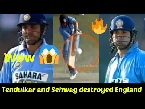 India vs England 4th ODI 2002 full match Highlights. Sachin and Sehwag destroyed England bowling 🔥🔥