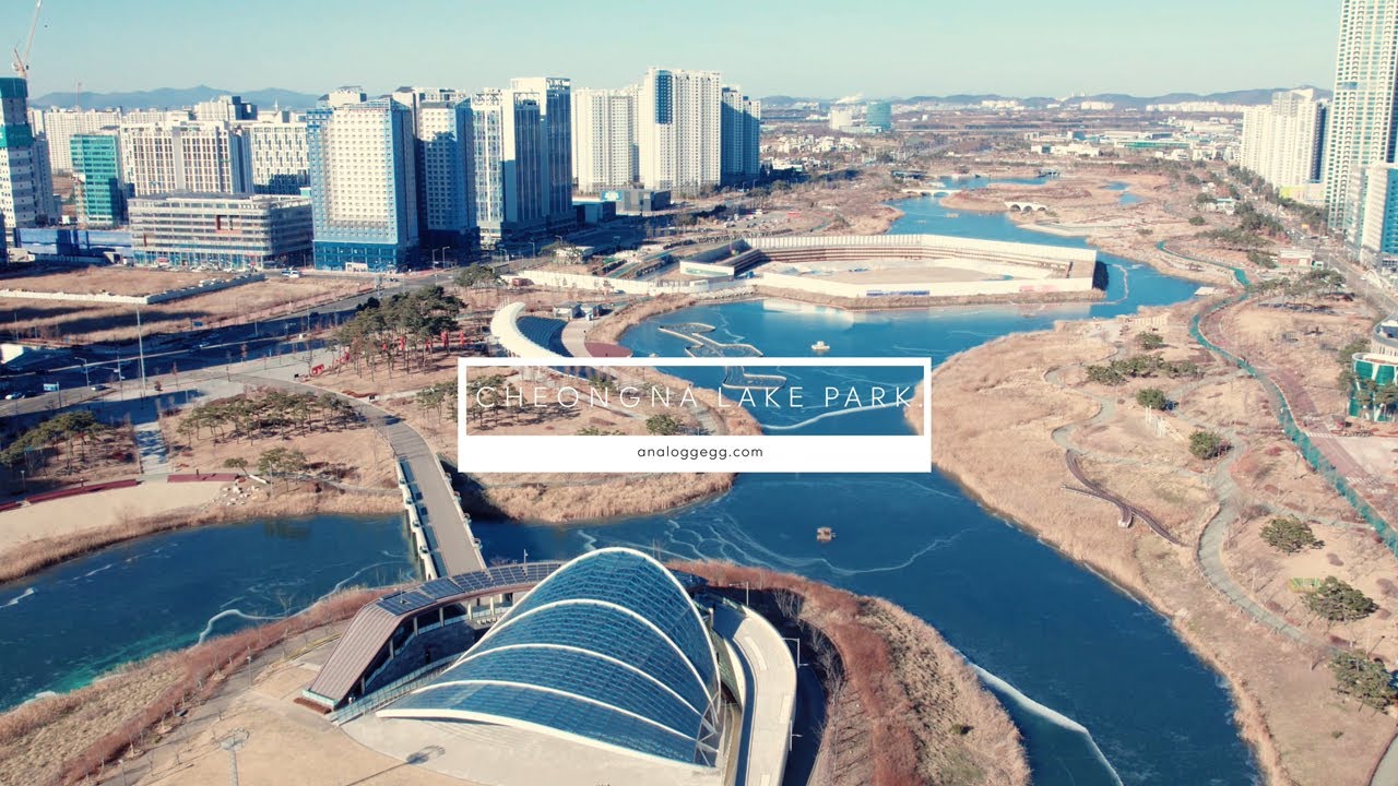 [211231] Drone aerial photograpy in Cheongna Lake Park 4K 청라호수공원 드론촬영