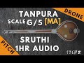 Tanpura Sruthi - Drone - G Scale or 5 Kattai - Ma (Madhyamam/ Madhyam) - 196Hz