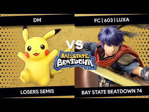 Bay State Beatdown 74 - FC | 603 | Luxa (Ike) vs DM (Pikachu, Pyra/Mythra) - Losers Semis