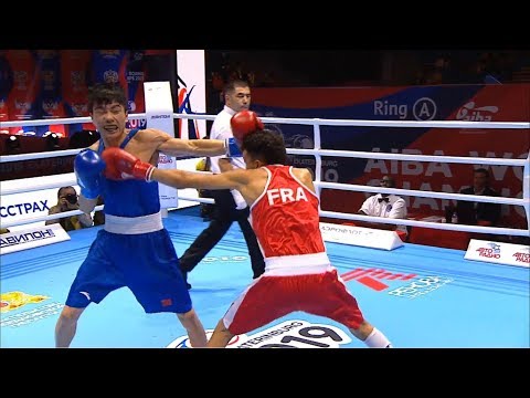 Round of 32 (52kg)  BENNAMA BILLAL (FRA) vs HU JIANGUAN (CHN) /AIBA World 2019