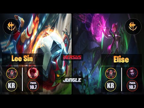 GrandMaster LEE SIN [Conqueror] (Jungle) VS  ELISE - Grandmaster KR Patch 10.7