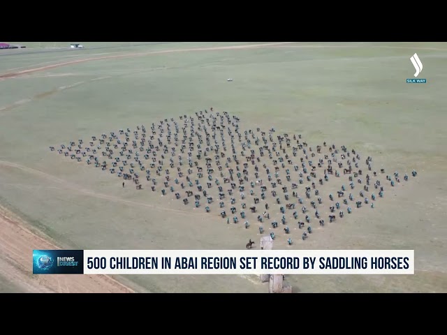 Abay ilinde 500 genç binici aynı anda at eyerleyerek rekorlar defterine girdi