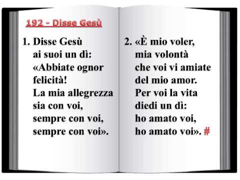 192 Disse Gesù - Innario Chiesa Cristiana Avventista del Settimo Giorno 2014