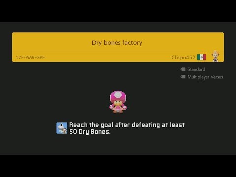 Super Mario Maker 2 113 - Dry bones factory by Chispo452