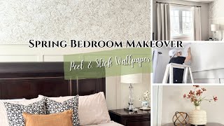 Transform Your Bedroom | Beautiful Spring Makeover Inspo | Peel & Stick Wallpaper Tips & Tricks