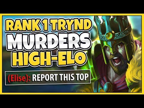#1 TRYNDAMERE WORLD MAKES ENEMY TEAM CRY (HILARIOUS RAGE) - League of Legends