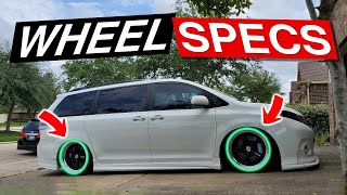 2015 Toyota Sienna 20" Work Wheels S1R | Wheel & Tires Specs