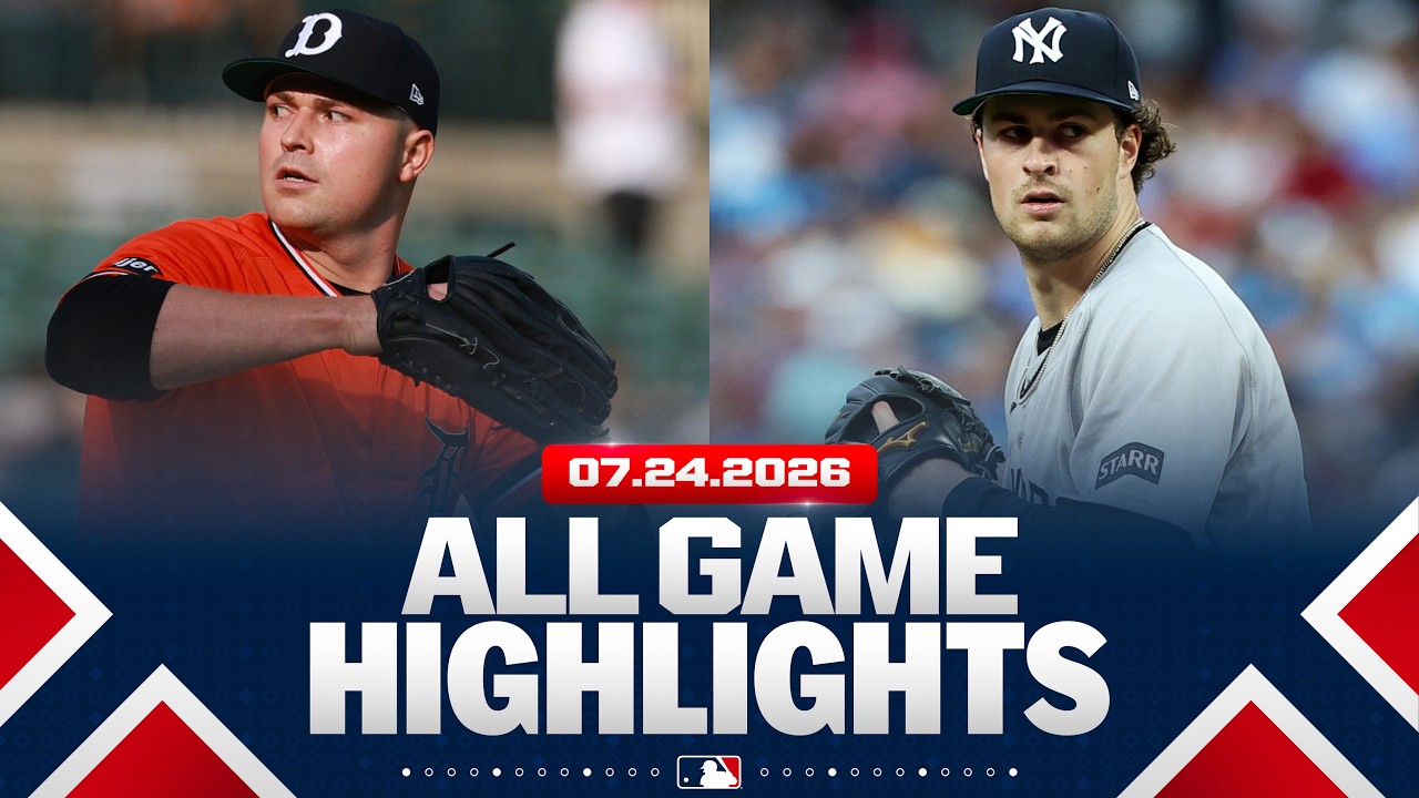 Highlights from ALL GAMES on 7/24 (Skubal, Schlittler fan 12, Okamoto's historic HR and MORE!)