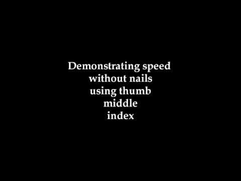 Demonstrating no-nails fast technique