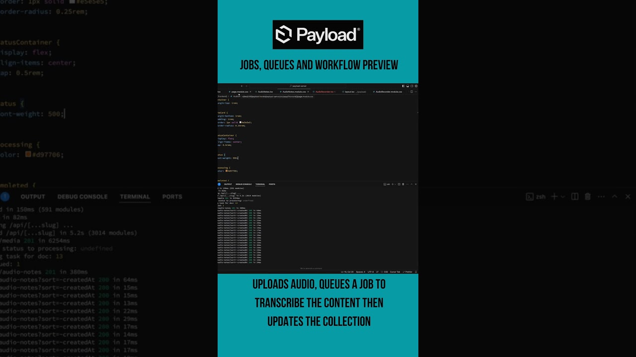 Working with Payload CMS jobs, queues and workflow preview #payloadcms