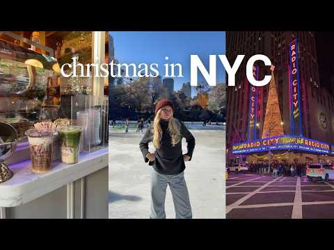 Christmas in NYC | ice skating, christmas shopping & best cafes ❄️🚕🍎 [solo travel]