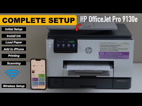 Thumbnail for HP OfficeJet Pro 9130e Setup, Unboxing, Install Ink, Alignment, Wireless Setup, Print & Scan Test