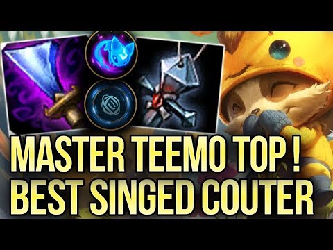 Master Teemo Top! Best Singed Counter Pick! | High Elo Replays