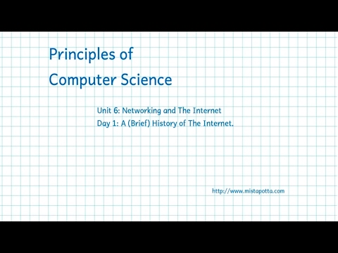 CS Principles - Unit 6 Day 1 - A (Brief) History of the Internet