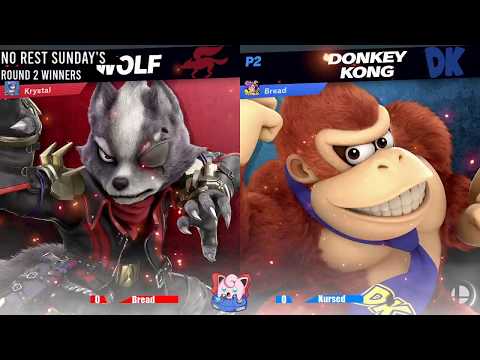 No Rest Sunday's #1 - Bread (DK, Ganon) vs Kursed (Wolf) Winner's Round 2