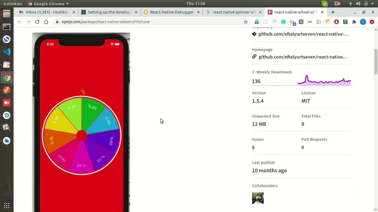 React Native spin wheel