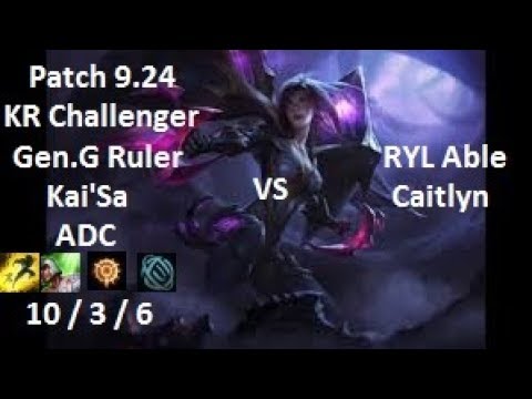 Gen.G Ruler - Kai'Sa vs Caitlyn - RYL Able - KR Challenger 1185 LP