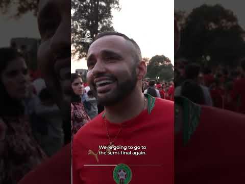 Fireworks as Morocco and France fans party ahead of World Cup match