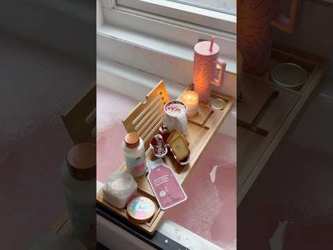 Run a cozy winter bath with me ❄️🛁 #bathbomb #cozy #selfcare #asmrsounds #shorts #winter #relaxing