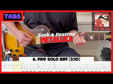 Seek and Destroy - Metallica (ALL RIFFS + TABS) Guitar lesson/tutorial/How to play