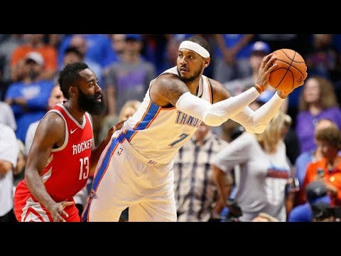Carmelo Anthony vs Rockets (10/03/2017) - 19 Pts In 19 Mins! 7-13 FGM, 3-5 3PM, OKC DEBUT!