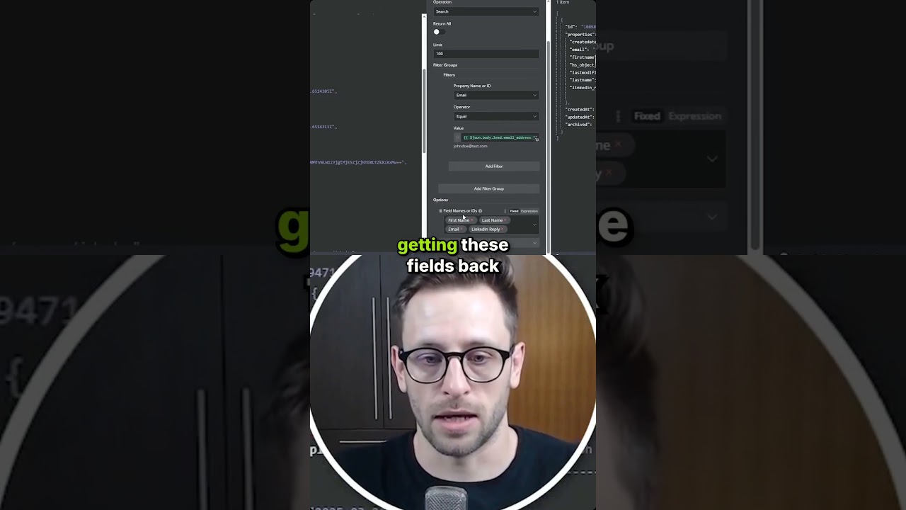 How to parse LinkedIn webhook arrays and extract only incoming replies code walkthrough