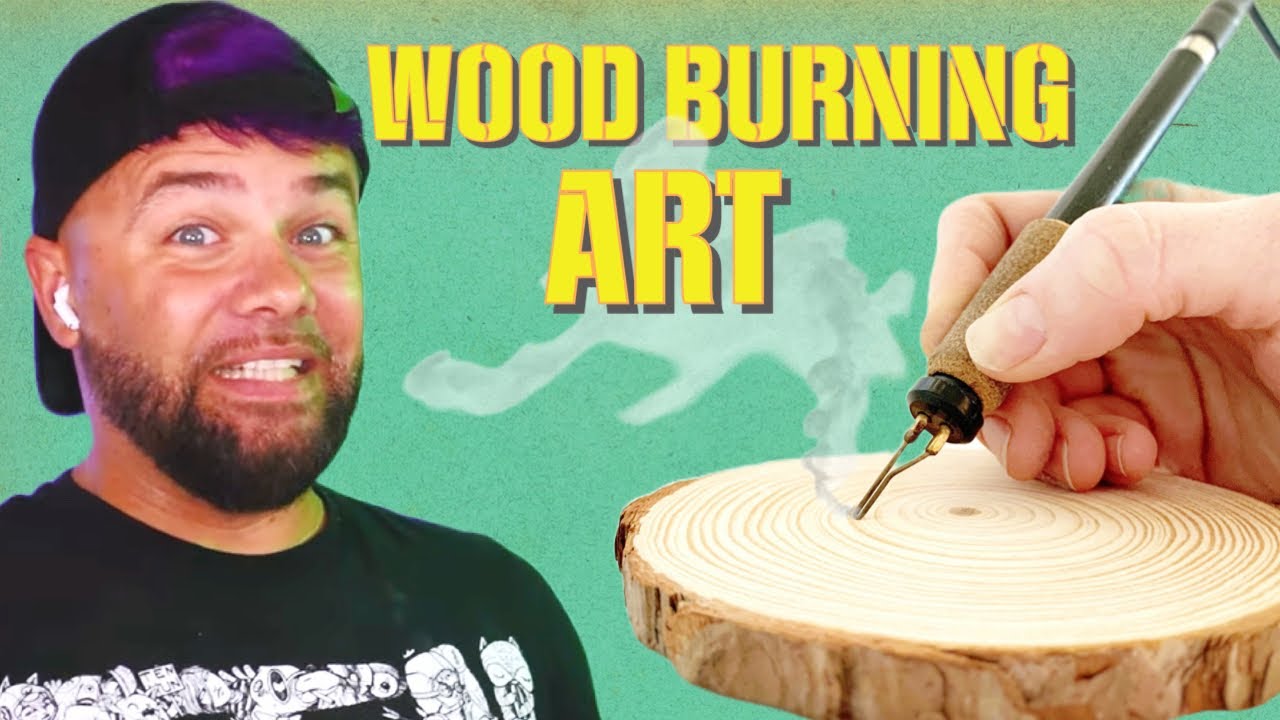 I Tried Wood Burning Art for the First Time! #halloween