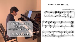 Download lagu 〈Day852〉6 Kinderstücke Op.72-1 Allegro non troppo / F.Mendelssohn (Six Pieces for Children) mp3