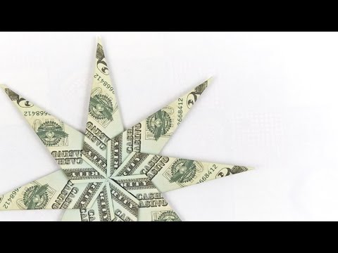 Dollar origami star ⭐️ How to make a Christmas STAR out of Dollars