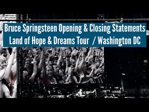 🎶 Bruce Springsteen DC Opening & Closing Remarks