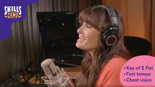 Idina Menzel Sings "Tomorrow" in the key of E flat, fast tempo, in chest voice (2020)