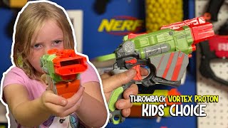 I asked my 8 year old to pick out her favourite Nerf blaster
