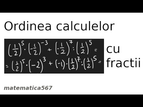 Ordinea calculelor cu fractii