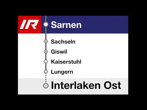ZB/SBB Ansagen - IR Luzern-Interlaken-Express (+Bistrowerbung in Giswil)