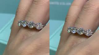 8 carat in total(0.5 Carat per gemstone) moissanite eternity band review by shopmoissanite.co.uk