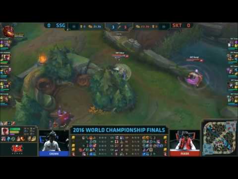 SKT Faker & Bengi Death Duo Combo | 2016 LOL Worlds Championship Finals | SKT vs SSG