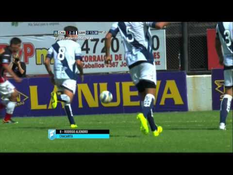 Gol de Aliendro. Chacarita 2 - Guillermo Brown 0. Fecha 10. B Nacional 2015. FPT