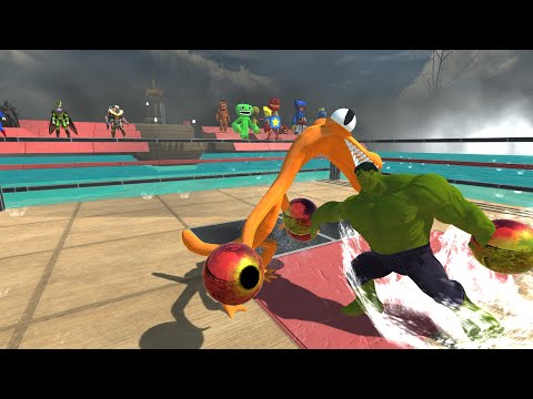 Boxing Tournament Superhero vs Creepy Monster  - Animal Revolt Battle Simulator