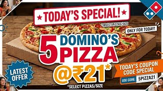 Download lagu 5 DOMINOS PIZZA in ₹21 मे😋|dominos coupon code today|Domino's Pizza offer|dominos pizza offers today mp3