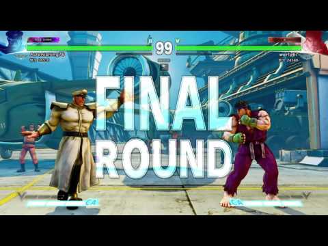 SFV - Astonishing76(M.BISON) vs werty67(RYU) - Casual Match 1