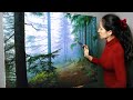 I Painted A Forest Landscape Oil Painting Time Lapse