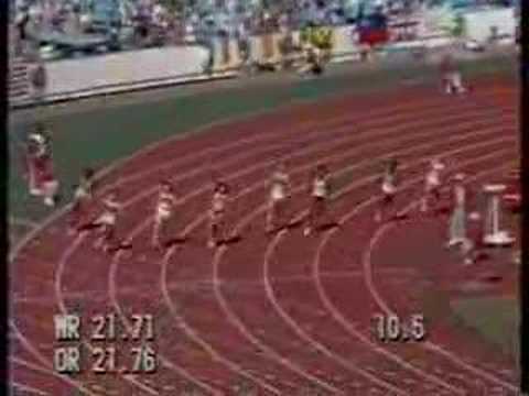 Seoul Olympics 1988 200m Semifinal - Florence Griffith WR