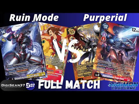 ShineGreymon Ruin Mode Turbo VS Virus Imperialdramon | Digimon Card Game | BT21 World Convergence