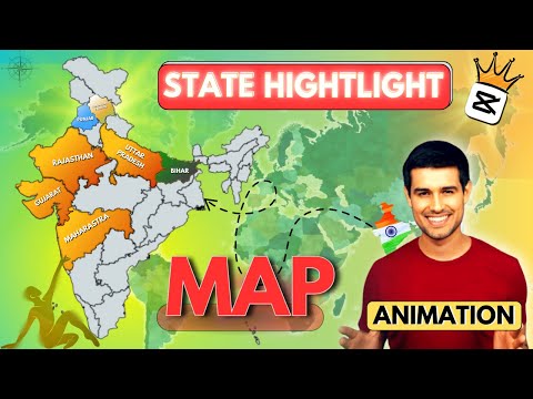 Stunning State Map Animations in CapCut | State Map Highlight Like@dhruvrathee