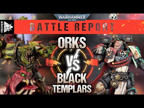 Orks vs Black Templars 2000pts | Warhammer 40,000 Battle Report