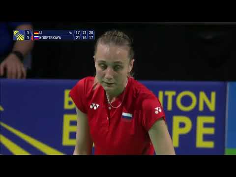 Match point - Germany (Yvonne Li) vs Russia (Evgeniya Kosetskaya) - SF highlight - EMTC 2019