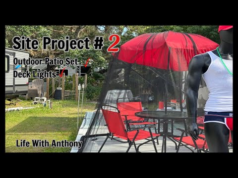 My Tiny RV Life: Site Project # 2 | Deck Furniture And Lights | Cruise Link In  Description