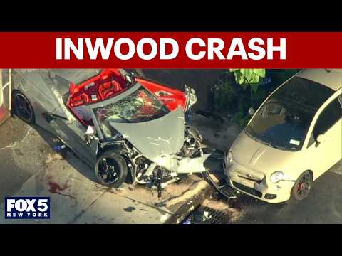 Multiple Vehicles Mangled In Upper Manhattan Crash